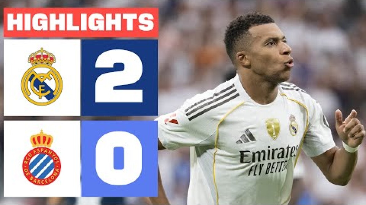 REAL MADRID 2 - 0 RCD ESPANYOL | RESUMEN LALIGA EA SPORTS