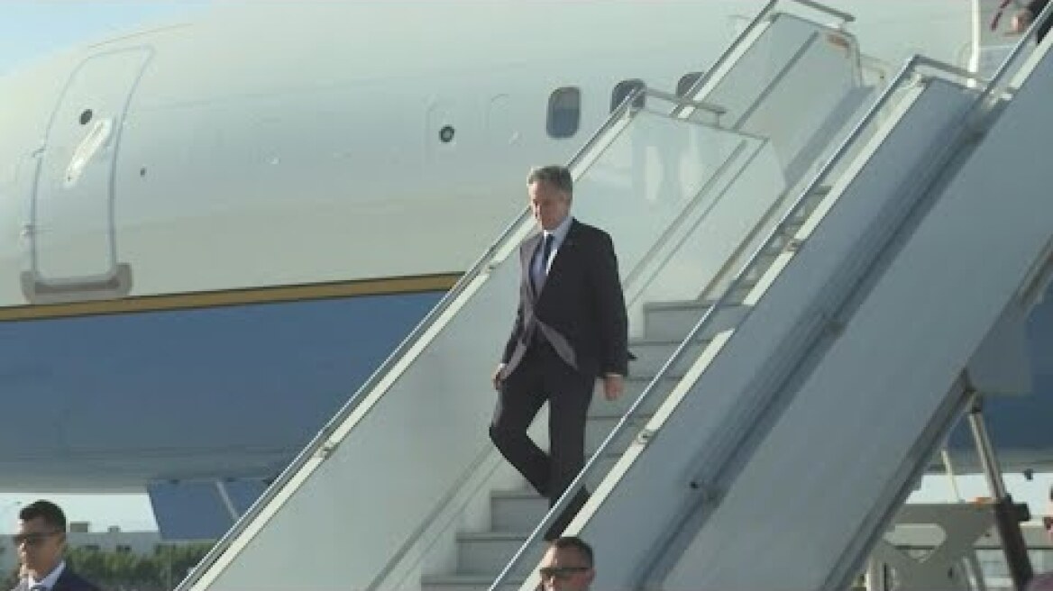 Blinken meets with Cyprus President during brief stop at Larnaca airport | AFP