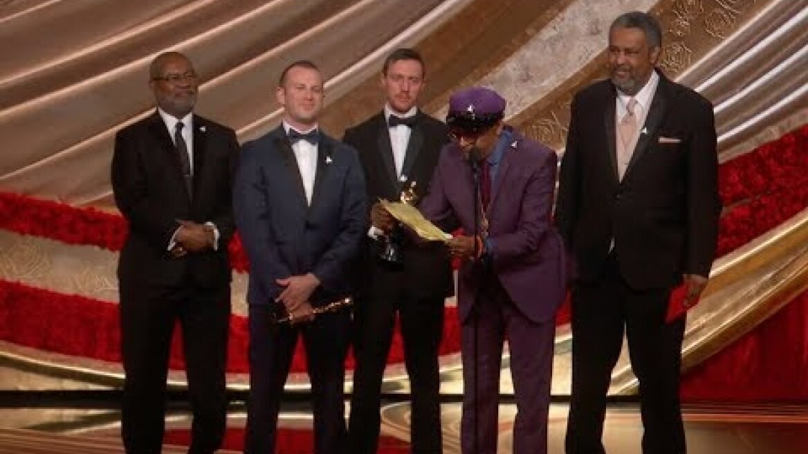 BLACKkKLANSMAN Accepts the Oscar for Writing (Adapted Screenplay)