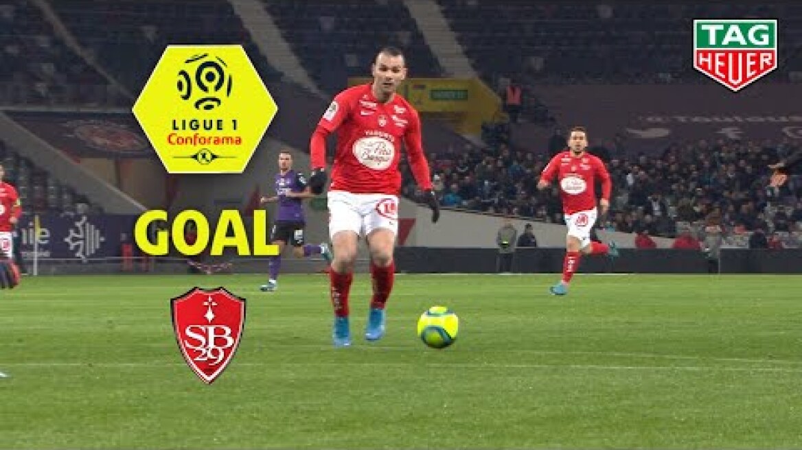 Goal Yoann COURT (7') / Toulouse FC - Stade Brestois 29 (2-5) (TFC-BREST) / 2019-20