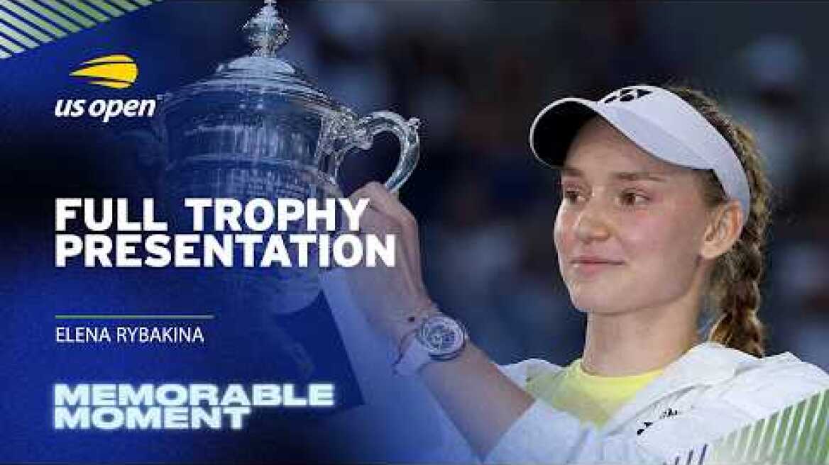 Full Trophy Presentation | Elena Rybakina is Crowned Champion | 2026 US Open