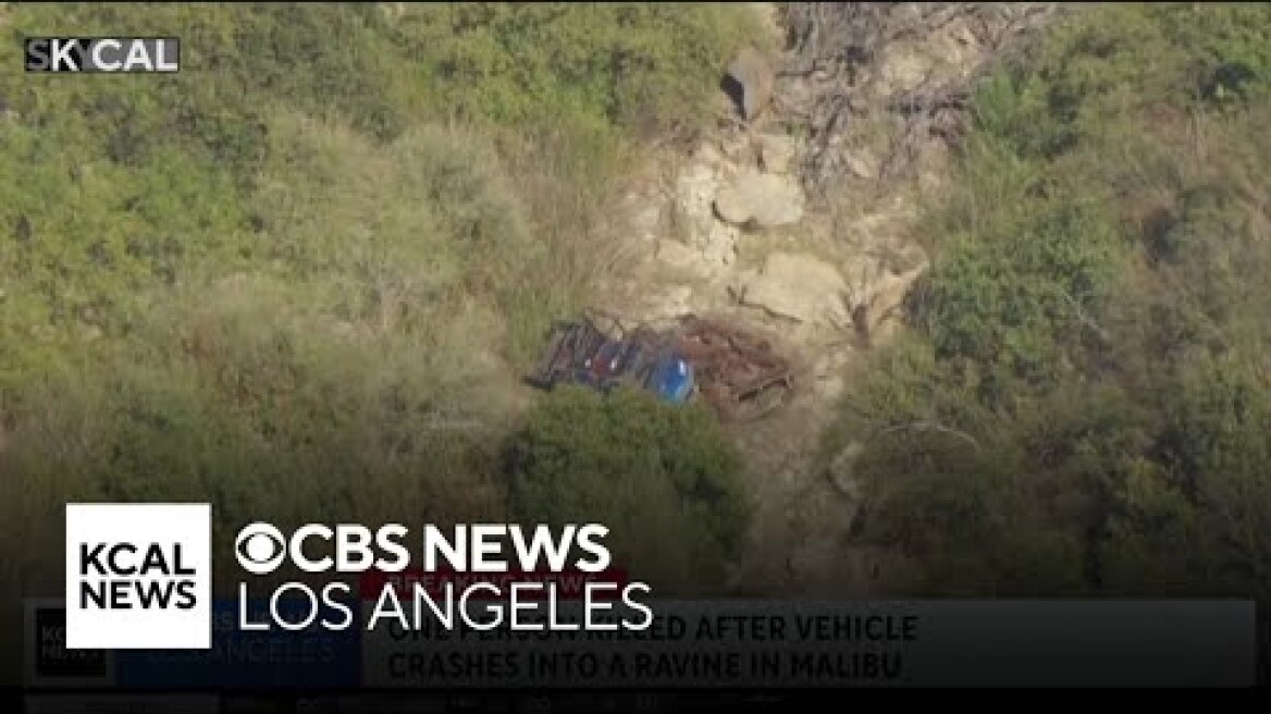 One dead after crash causes vehicle to veer off cliff in Malibu