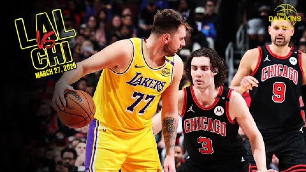 Los Angeles Lakers vs Chicago Bulls Full Game Highlights | March 27, 2025 | FreeDawkins