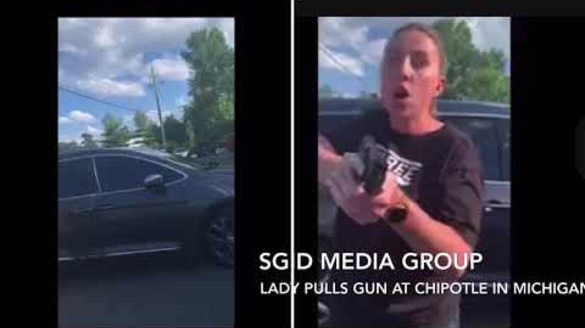 White Lady Pulls Out Gun At Chipotle In Michigan