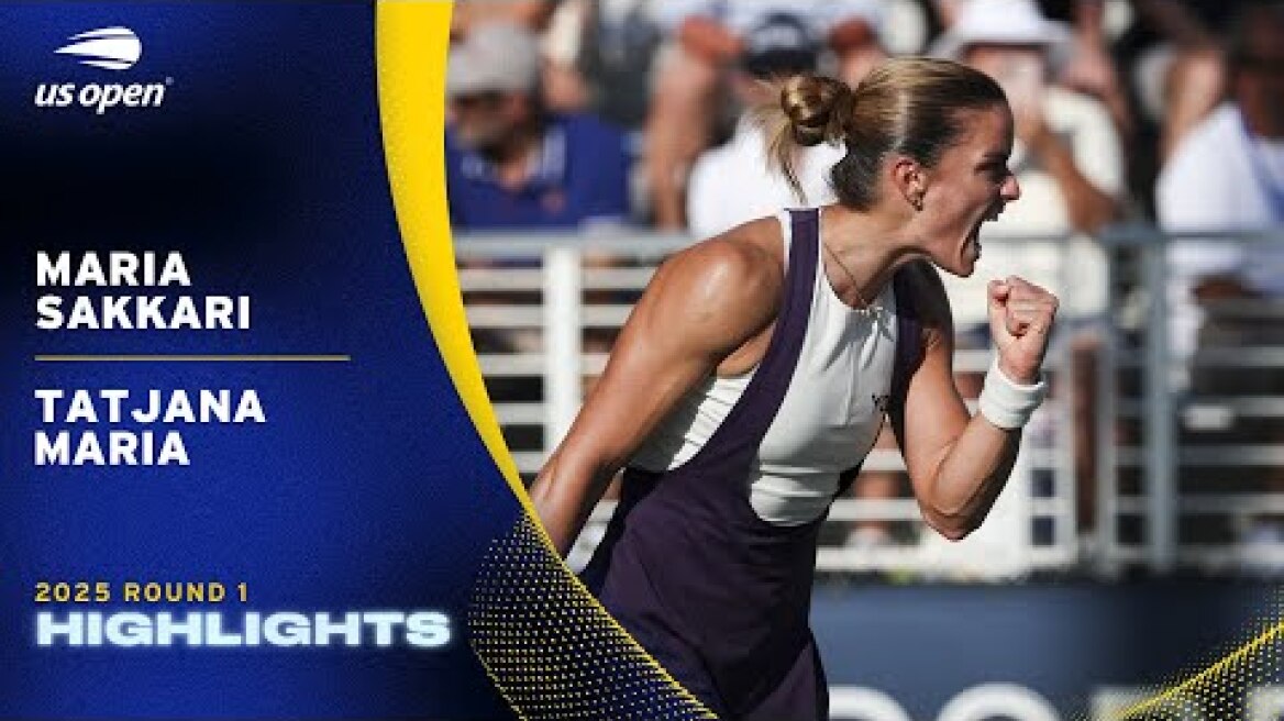 Maria Sakkari vs. Tatjana Maria Highlights | 2025 US Open Round 1