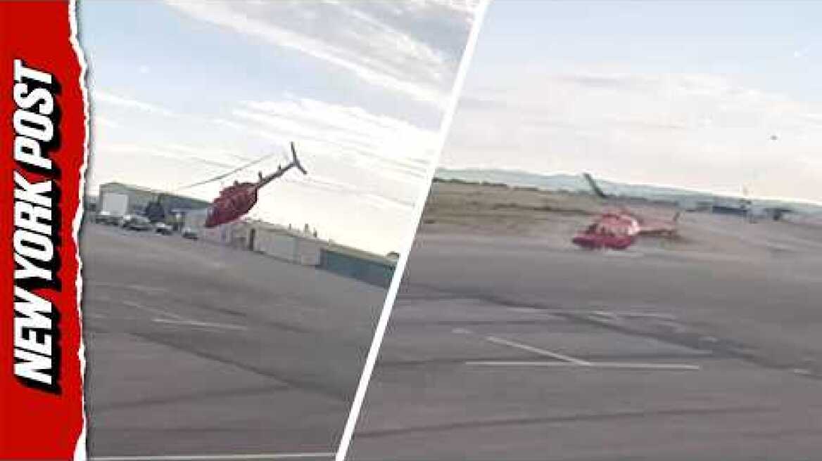 Helicopter Spirals Into Trouble After Losing Control During Hover