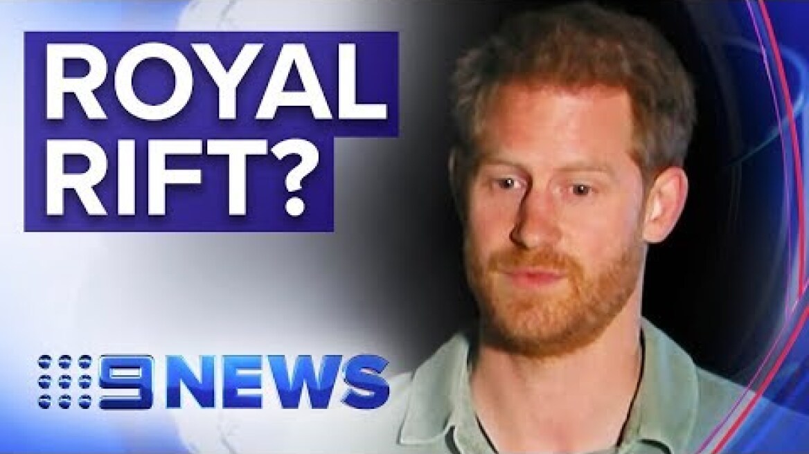 Prince Harry addresses 'rift' with William | Nine News Australia
