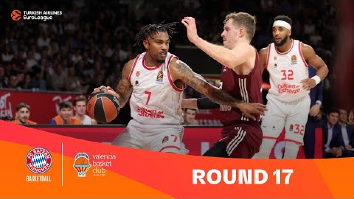 FC Bayern Munich-Valencia Basket | Round 17 Highlights | 2023-24 Turkish Airlines EuroLeague