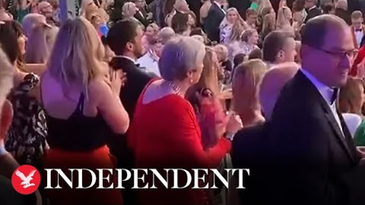 Theresa May spotted dancing to Craig David on day of Boris Johnson's resignation