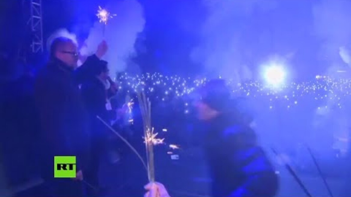 Momento del ataque con cuchillo a un alcalde polaco en pleno concierto