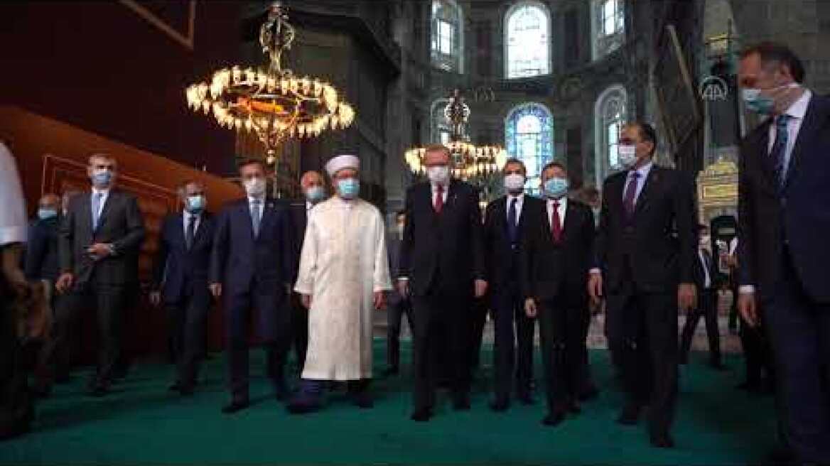 Cumhurbaşkanı Erdoğan ikinci kez Ayasofya Camisi'nde