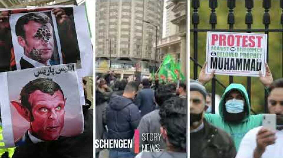 Anti-Macron fury reaches London: Police clash with Muslim crowds demanding 'respect for the Prophet'