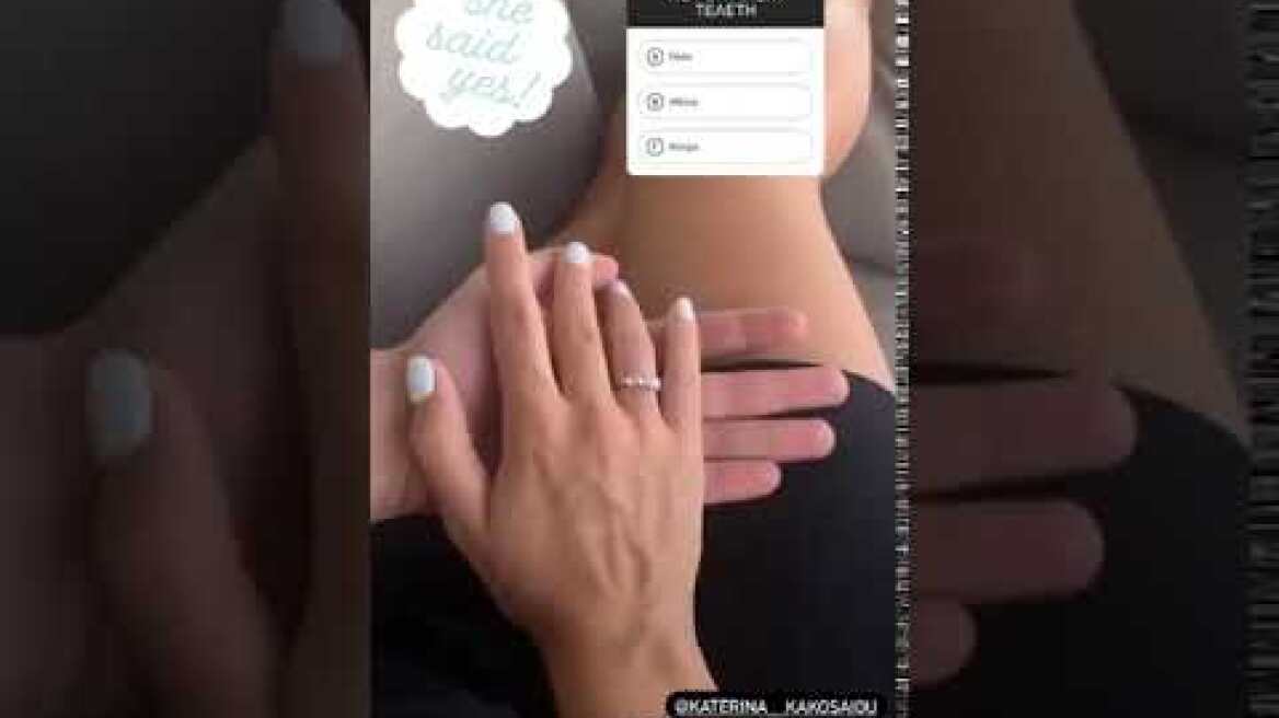 Πρόταση γάμου στην Κατερίνα Κακοσαίου