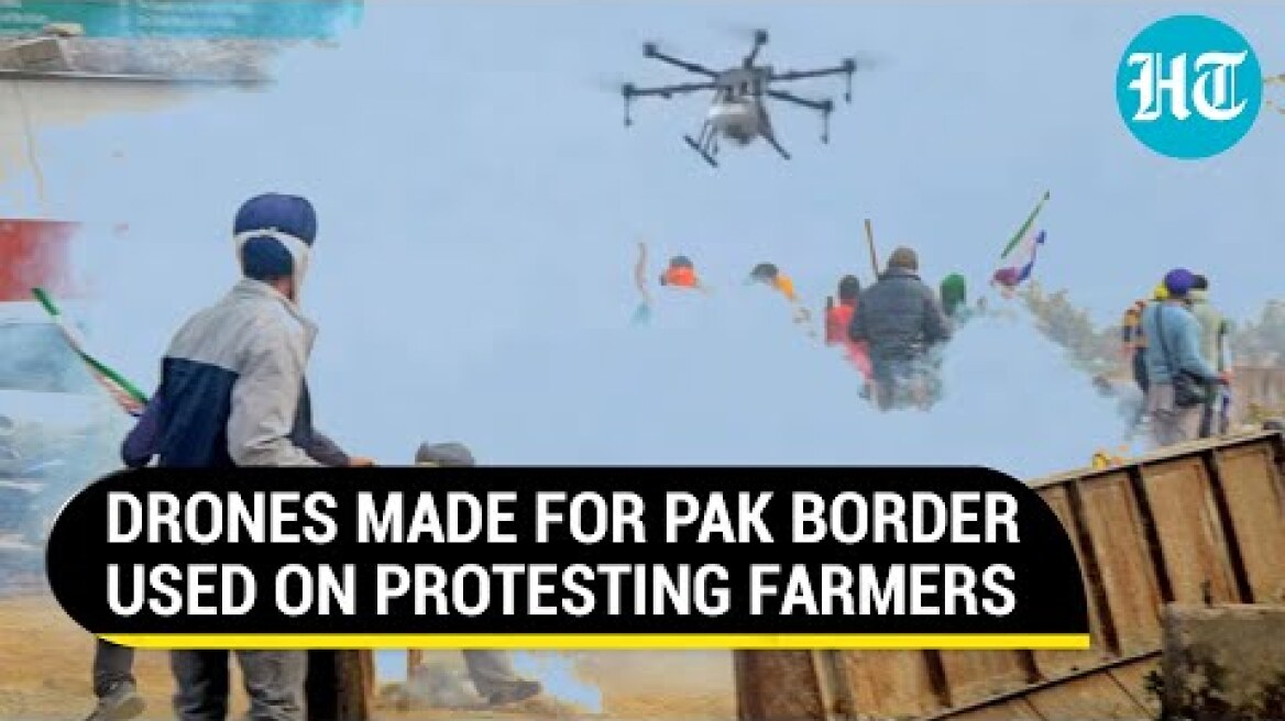 Farmer March: First-Ever Use Of Tear Gas Drones On Protestors By Haryana; BSF Special Unit Deployed