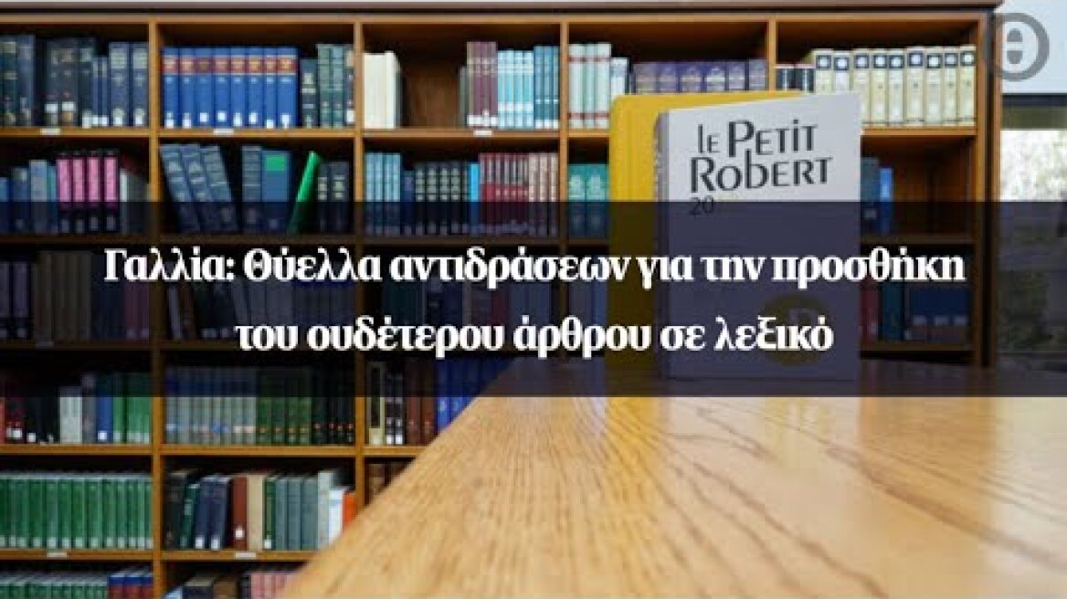 Γαλλία: Θύελλα αντιδράσεων για την προσθήκη του ουδέτερου άρθρου σε λεξικό
