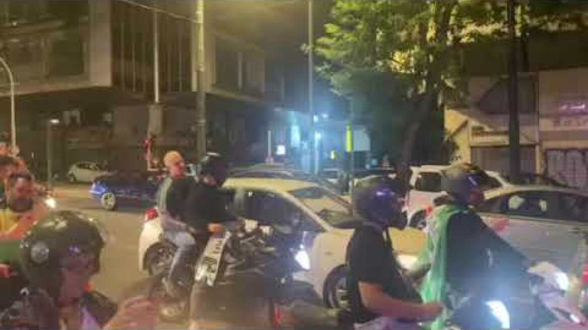 Πανηγυρισμοί του Παναθηναϊκού στην Ομόνοια