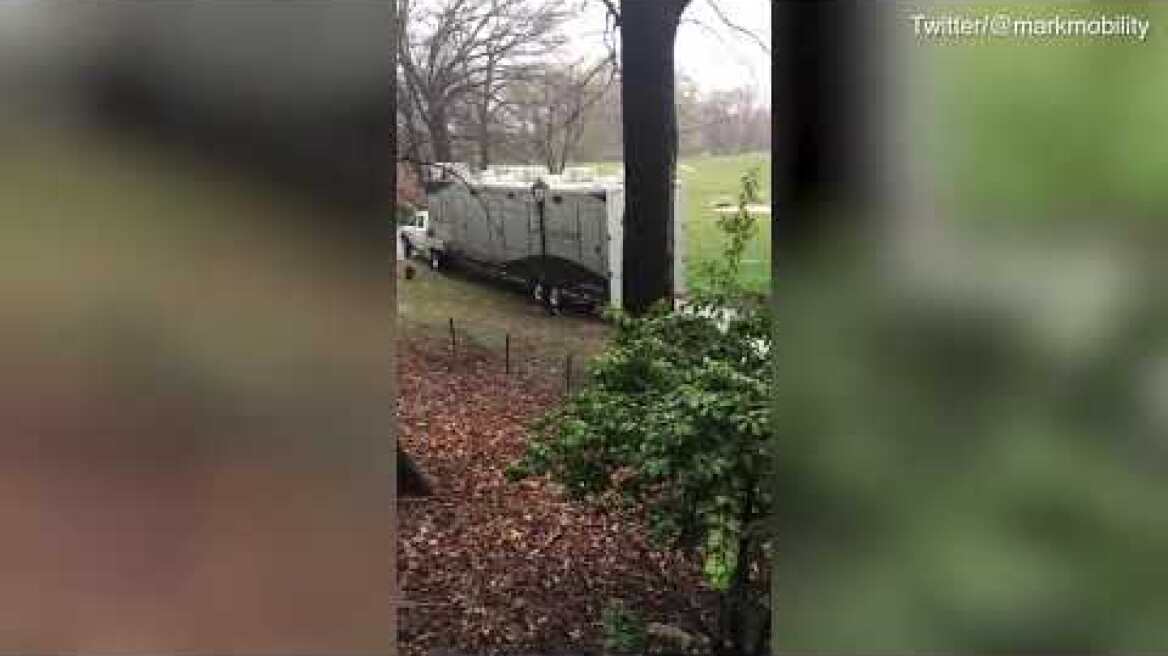 Triage tents are set up in Central Park to help combat coronavirus