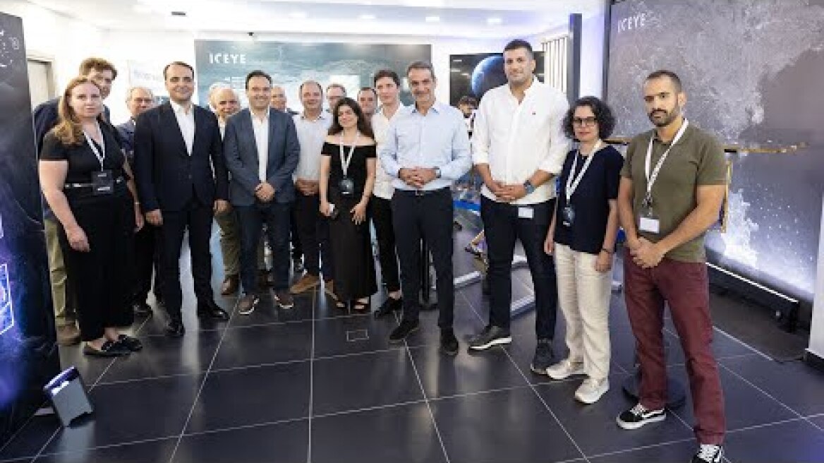 Prime Minister Kyriakos Mitsotakis' visit to Iceye's premises