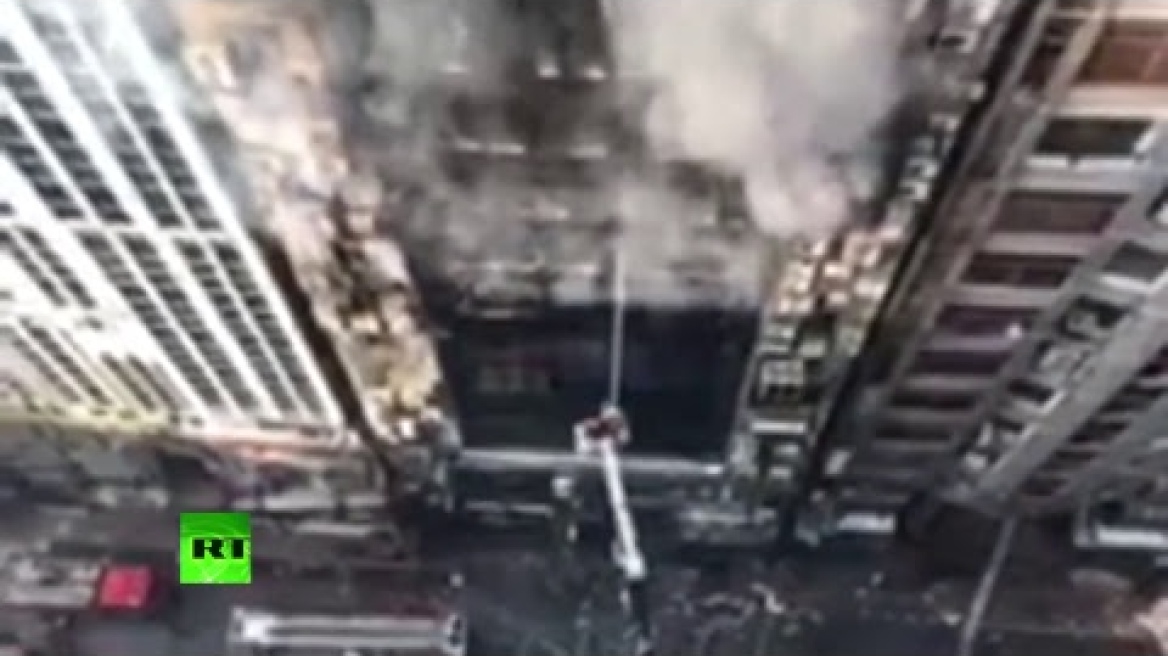 Helicopters deployed to rescue people trapped inside burning office building in Dhaka, Bangladesh