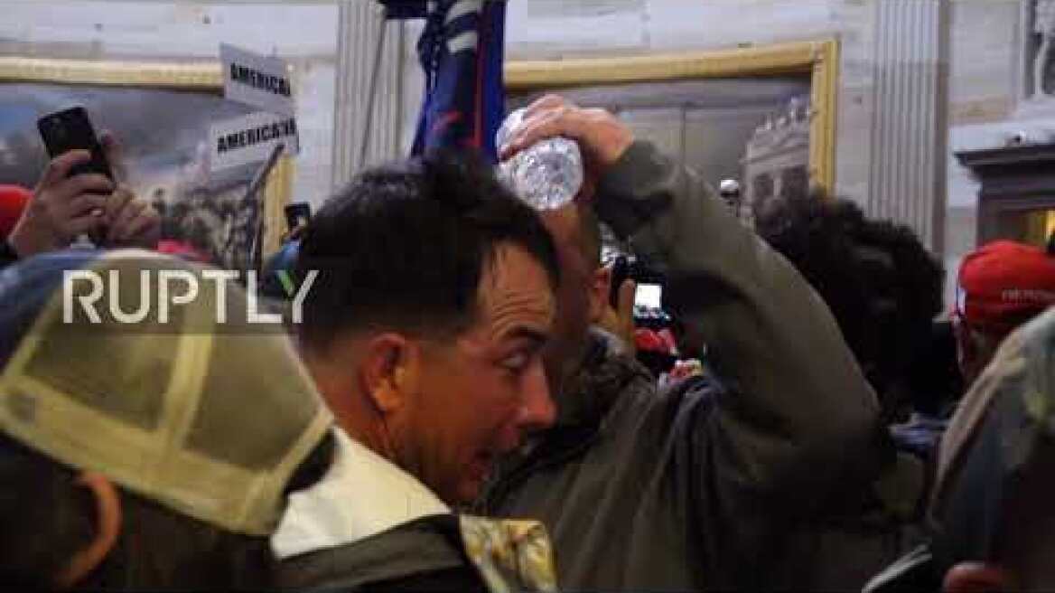 USA: Trump supporters and law enforcement clash inside DC Capitol after storming