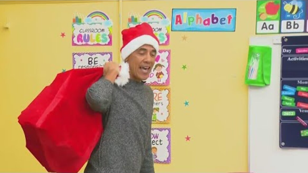 Former President Barack Obama surprises South Shore kids with gifts and story reading