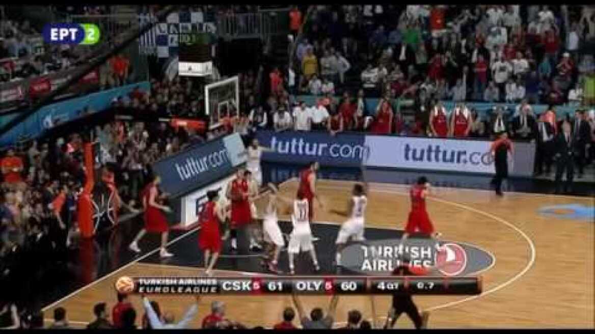 ΤΣΣΚΑ Μόσχας - Ολυμπιακός 61-62 /Τελικός Euroleague - Το καλάθι του Πρίντεζη {13-5-2012}