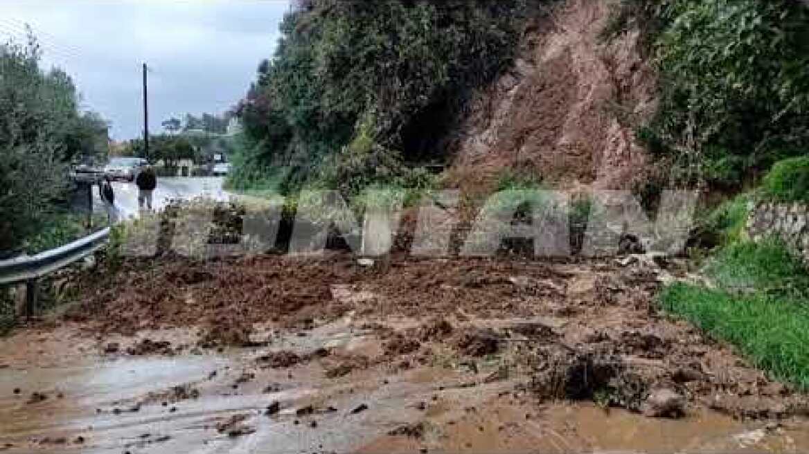 Ζάκυνθος | "Πνίγηκε" το νησί από την καταιγίδα - Κατολισθήσεις και αποκλεισμένες περιοχές