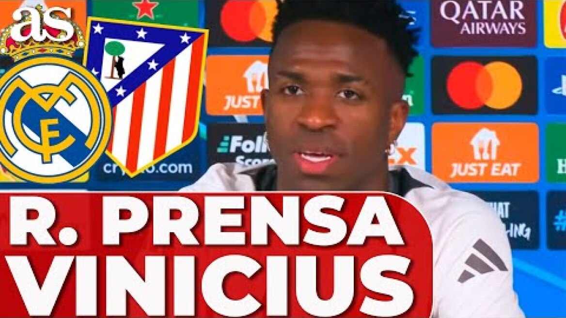 RUEDA de PRENSA COMPLETA de VINICIUS JR | REAL MADRID vs ATLÉTICO de MADRID | CHAMPIONS LEAGUE