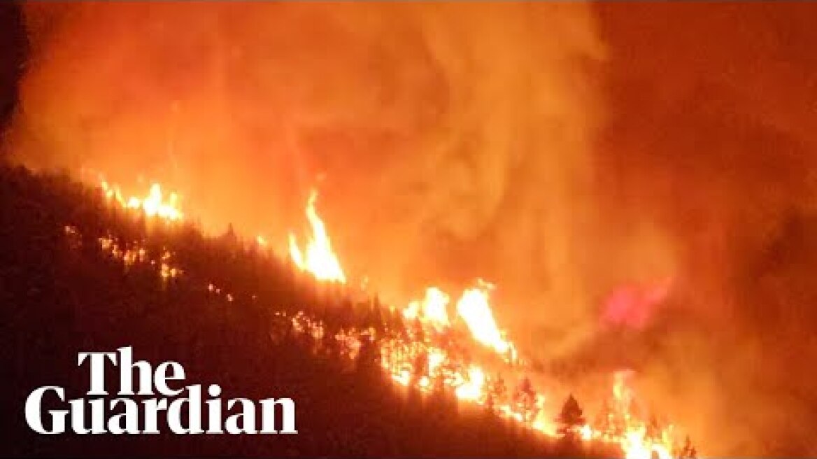 Wildfire burns through hundreds of acres of forest on Tenerife