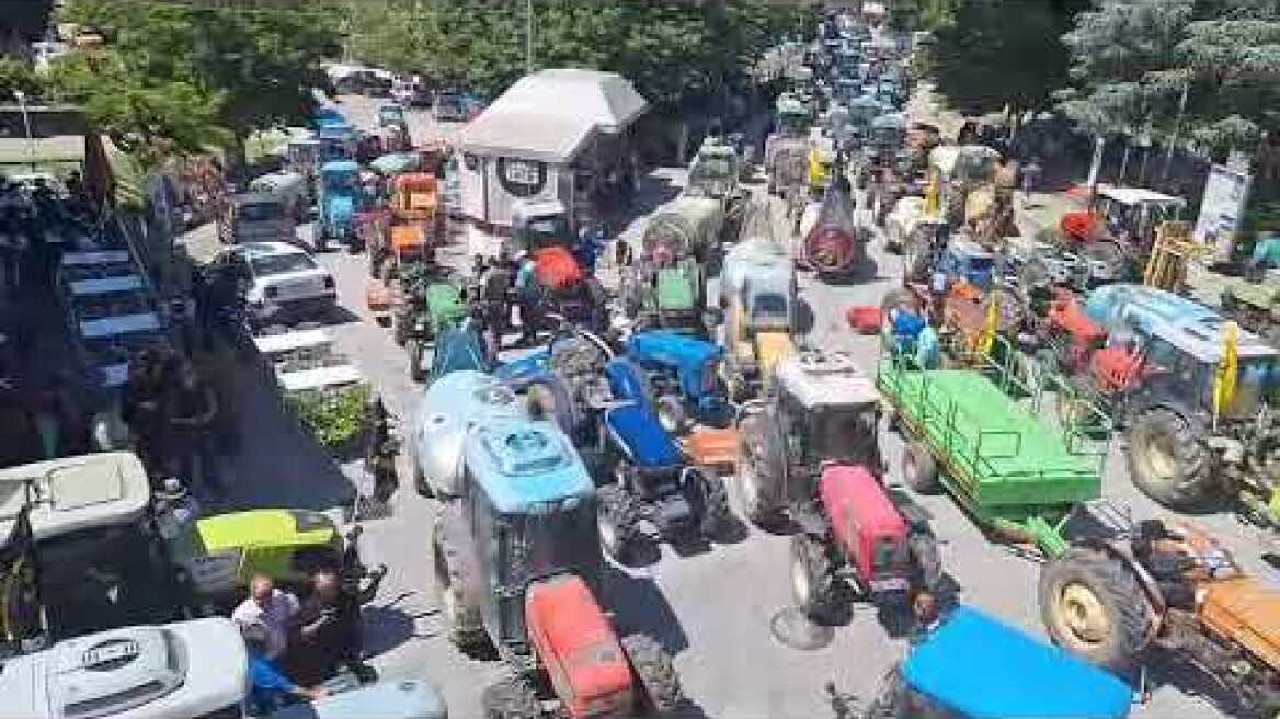 Συλλαλητήρια από τους αγρότες της Αγιάς