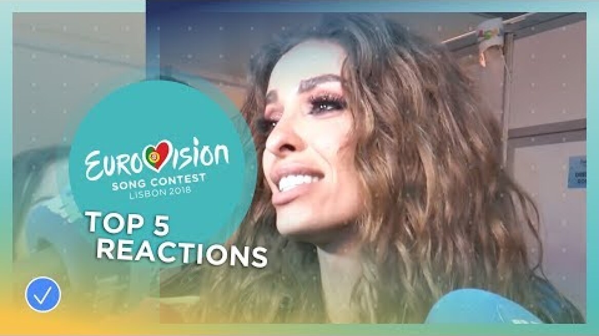 Reactions from the top 5 of the 2018 Eurovision Song Contest