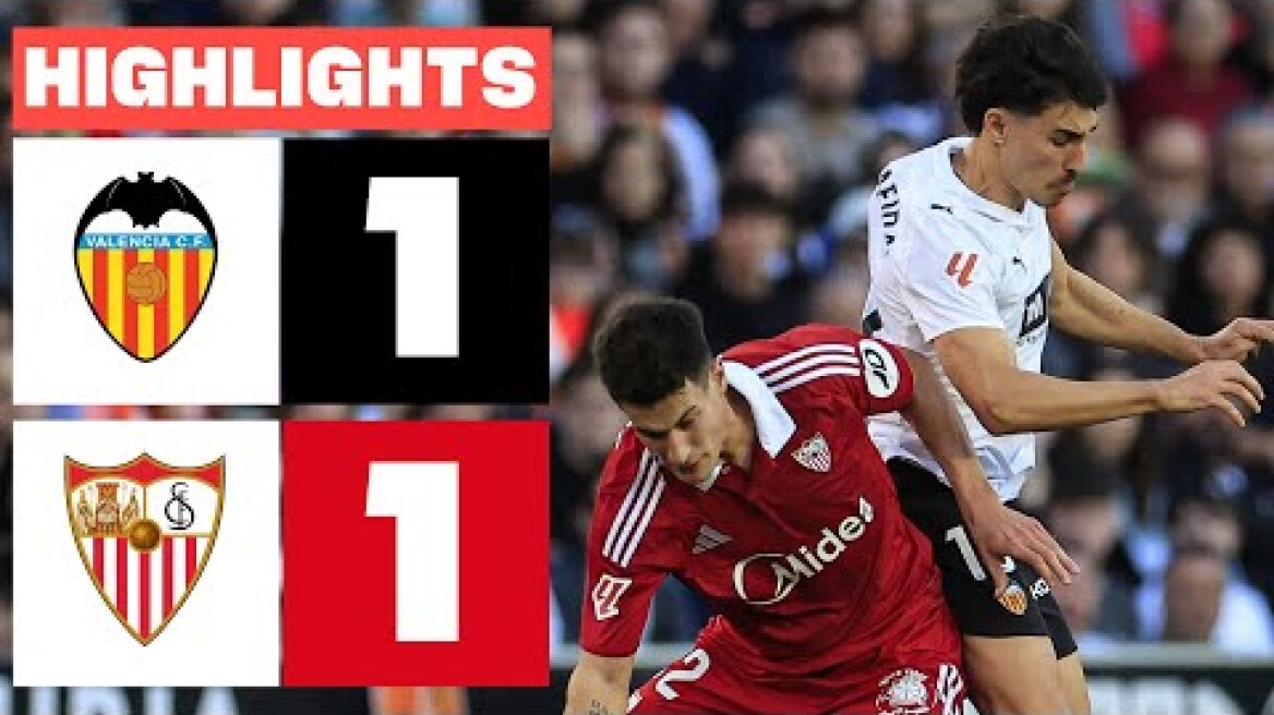 VALENCIA CF 1 - 1 SEVILLA FC | RESUMEN LALIGA EA SPORTS