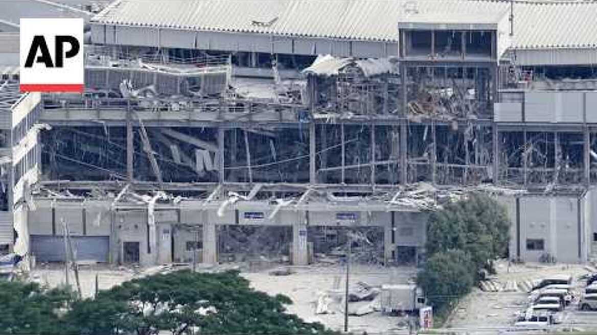Japan earthquake: Aerial video shows trains derailed, buildings damaged in Kumamoto