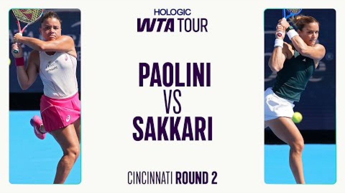 Jasmine Paolini vs. Maria Sakkari | 2025 Cincinnati Round 2 | WTA Match Highlights