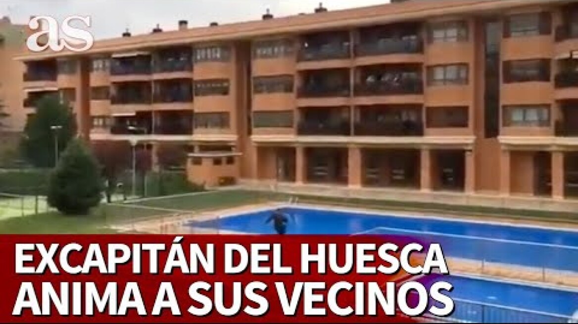 La genialidad del excapitán del Huesca que alegró el día a todos sus vecinos | Diario AS