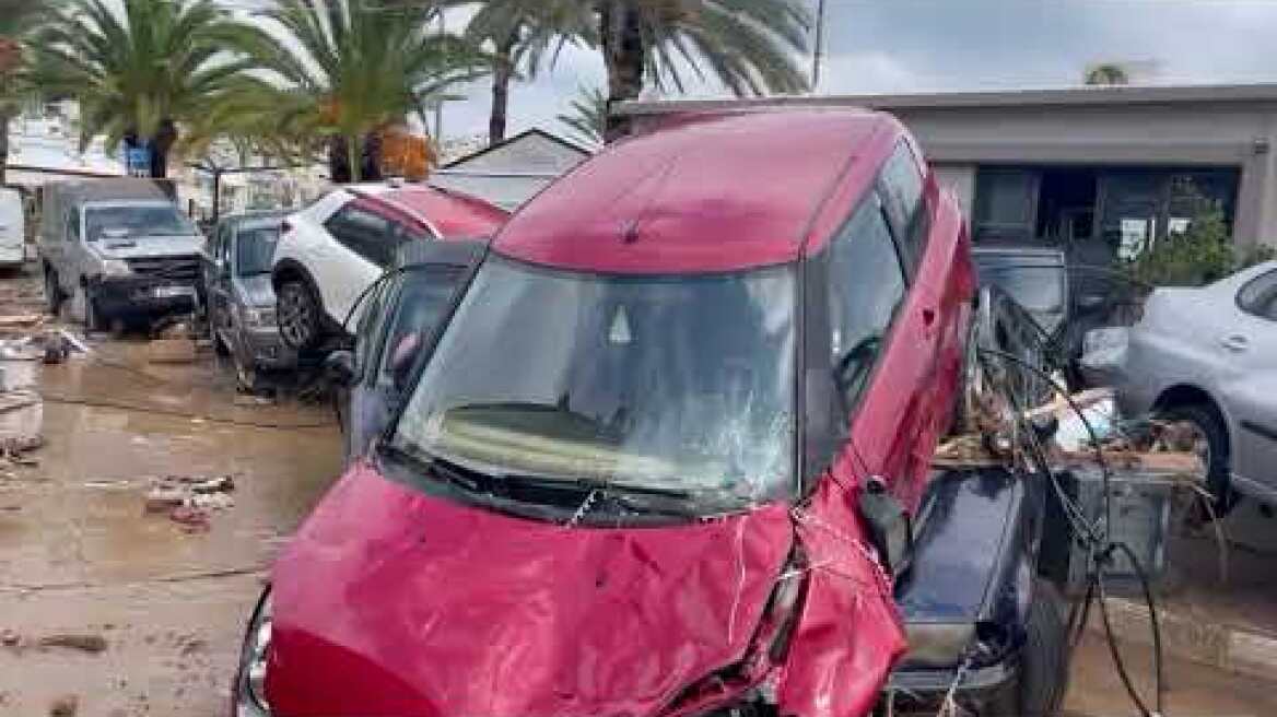 Καταστροφές από την κακοκαιρία στη Σητεία