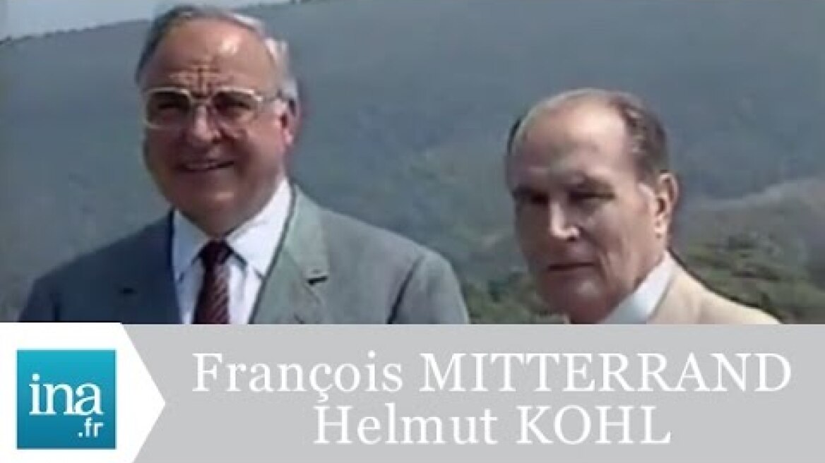 François Mitterrand et Helmut Kohl au Fort de Bregançon - Archive INA