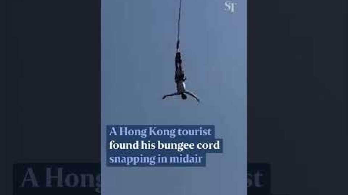 Tourist's bungee cord snaps in midair in Thailand