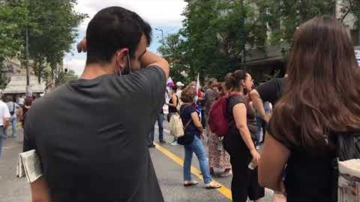 Απεργιακή συγκέντρωση του ΠΑΜΕ στα Προπύλαια 10/6/2021