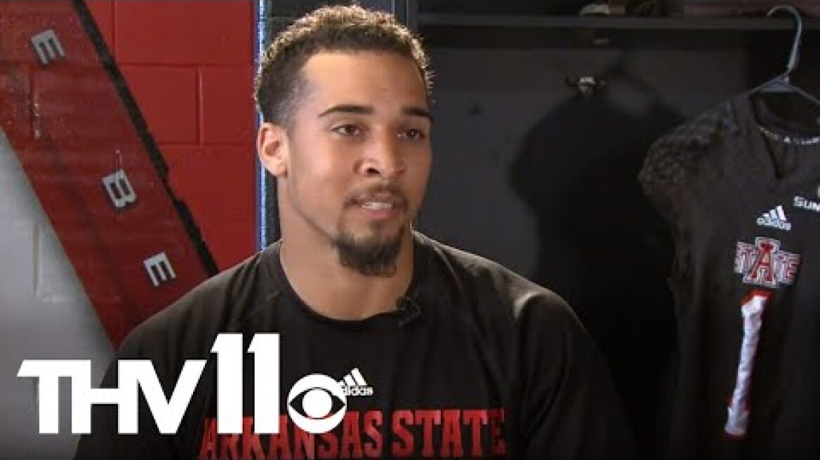 Former A-State football player arrested after allegedly poisoning pregnant girlfriend