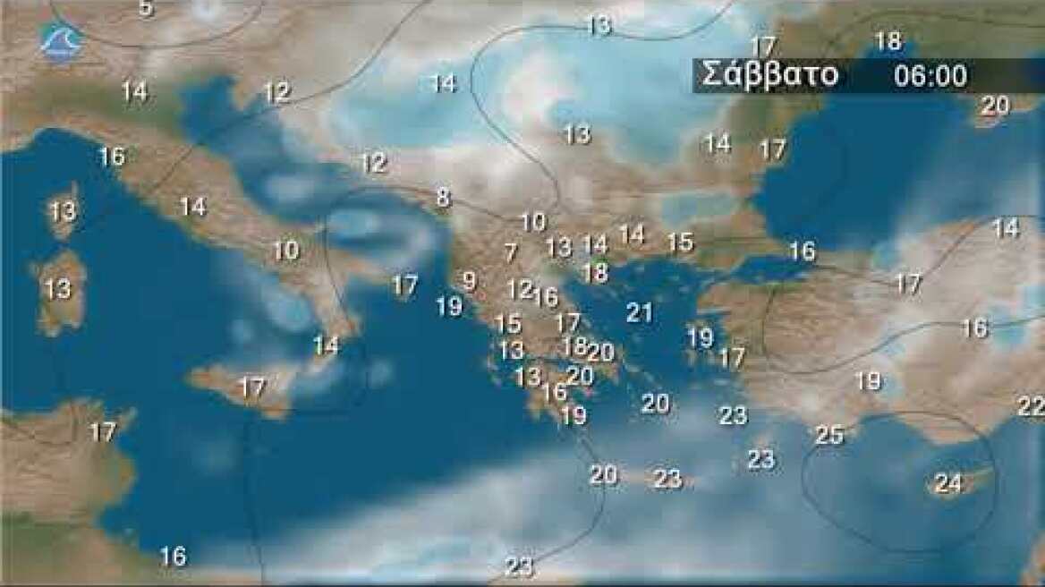 Η εβδομαδιαία πρόγνωση καιρού σε ένα λεπτό  από 29 ΜΑΙΟΥ 2019