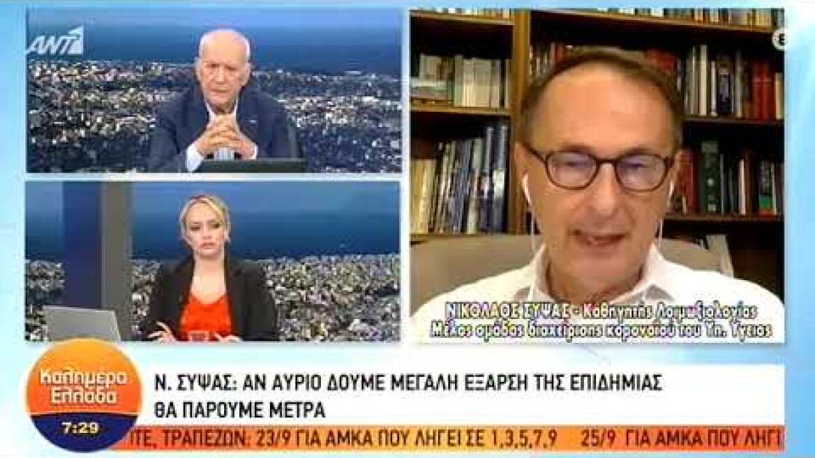 Νικόλαος Σύψας - Καθηγητής Λοιμωξιολογίας – ΚΑΛΗΜΕΡΑ ΕΛΛΑΔΑ – 23/09/2020