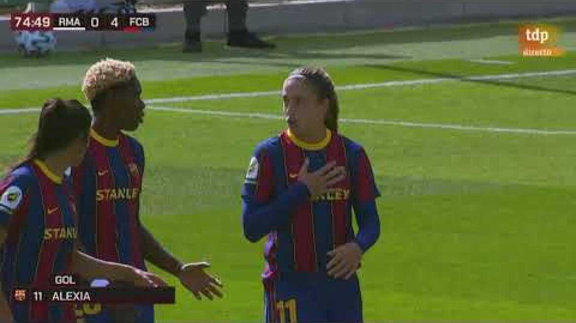 Real Madrid Femenino 0-4 Barcelona Femenino | Gol Alexia | Narración Teledeporte 2020*