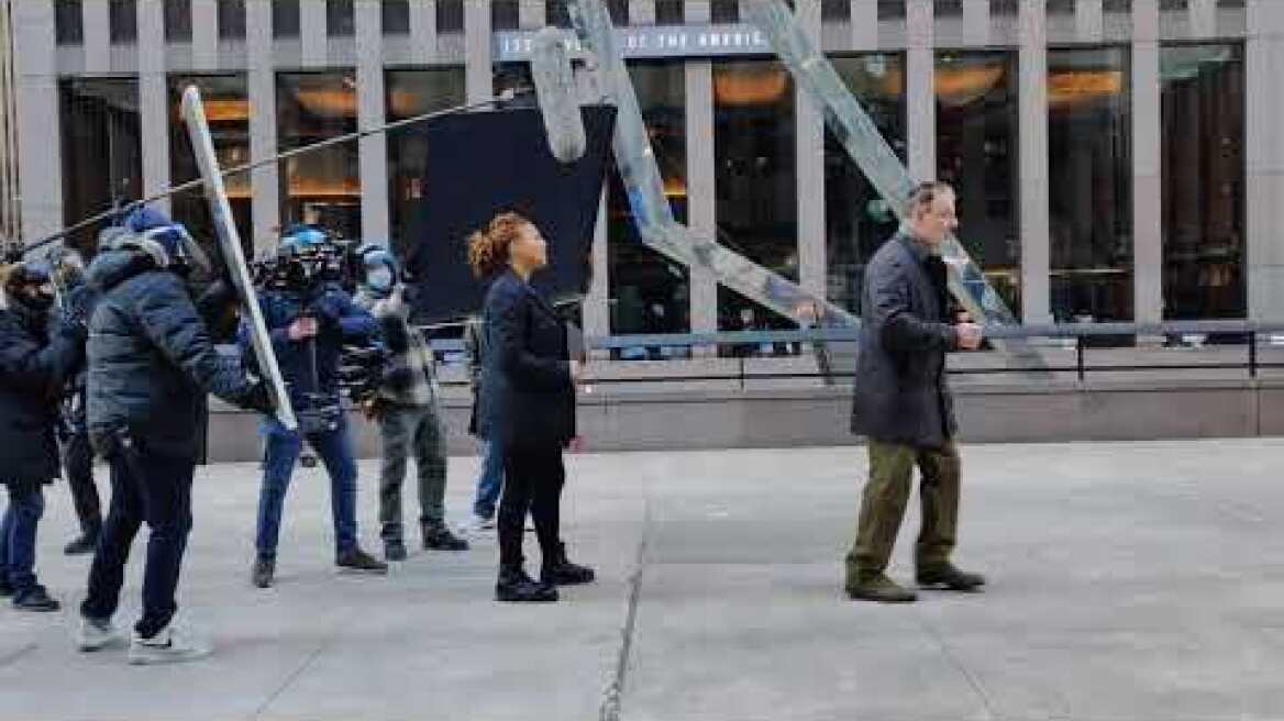 Queen Latifah and Chris Noth film The Equalizer in New York City