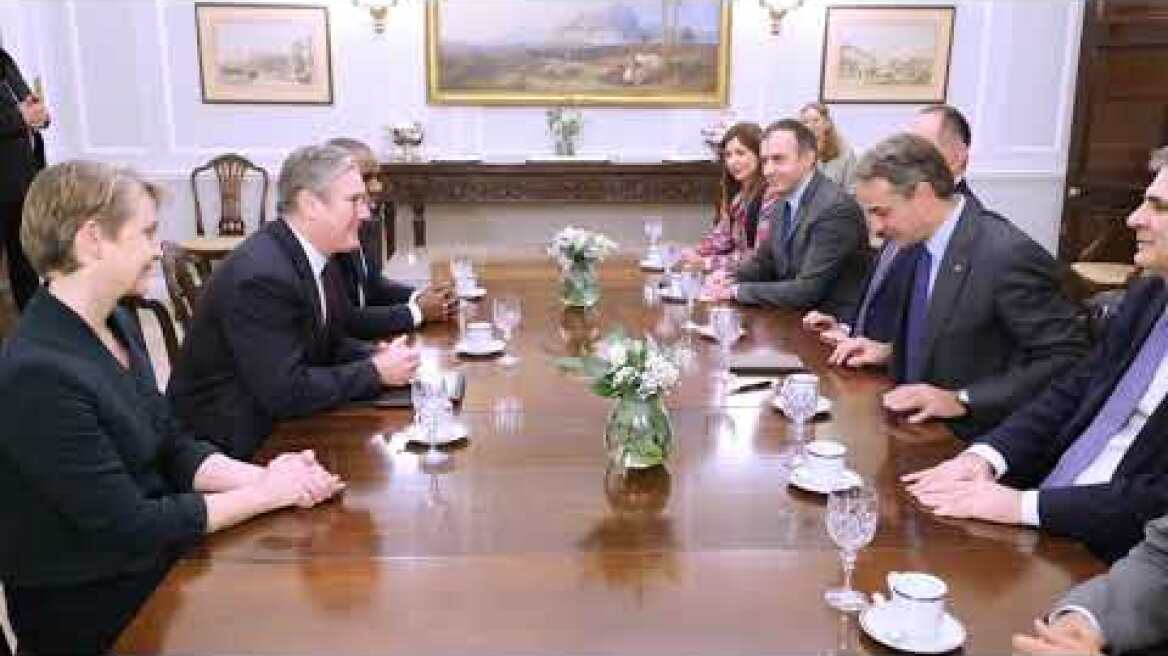 Συνάντηση Κ. Μητσοτάκη με ηγέτη Εργατικών, κ  Keir Starmer
