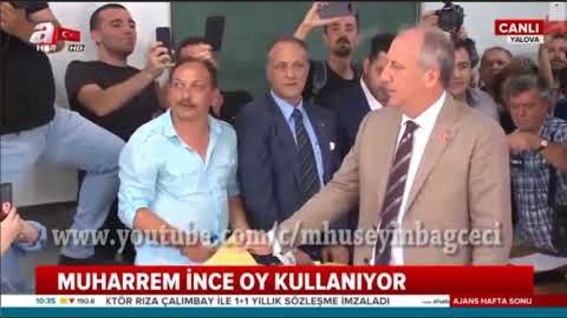Seçim 2018 Cumhurbaşkanı Adayı Muharrem İnce oyunu kullandı