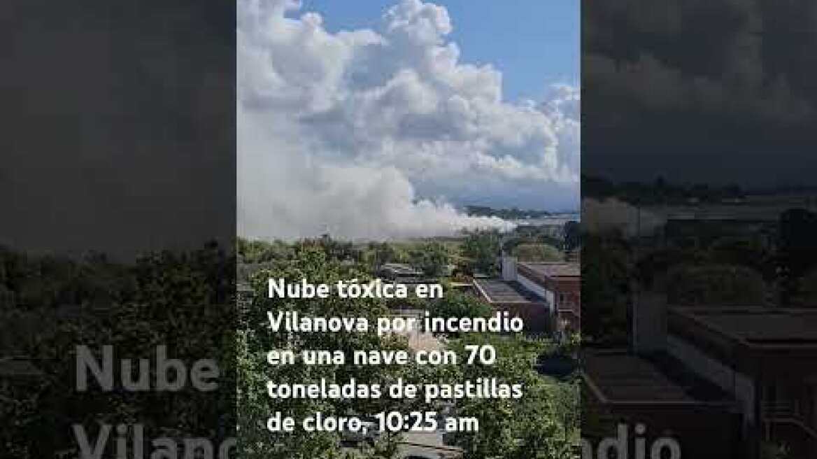 Nube tóxica en Vilanova, 10:25 h, 10 mayo 2025