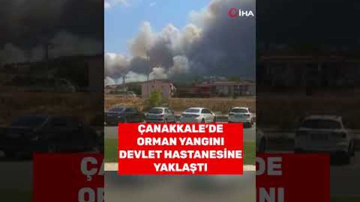 Çanakkale'de orman yangını devlet hastanesine yaklaştı #shorts #çanakkale #ormanyangını