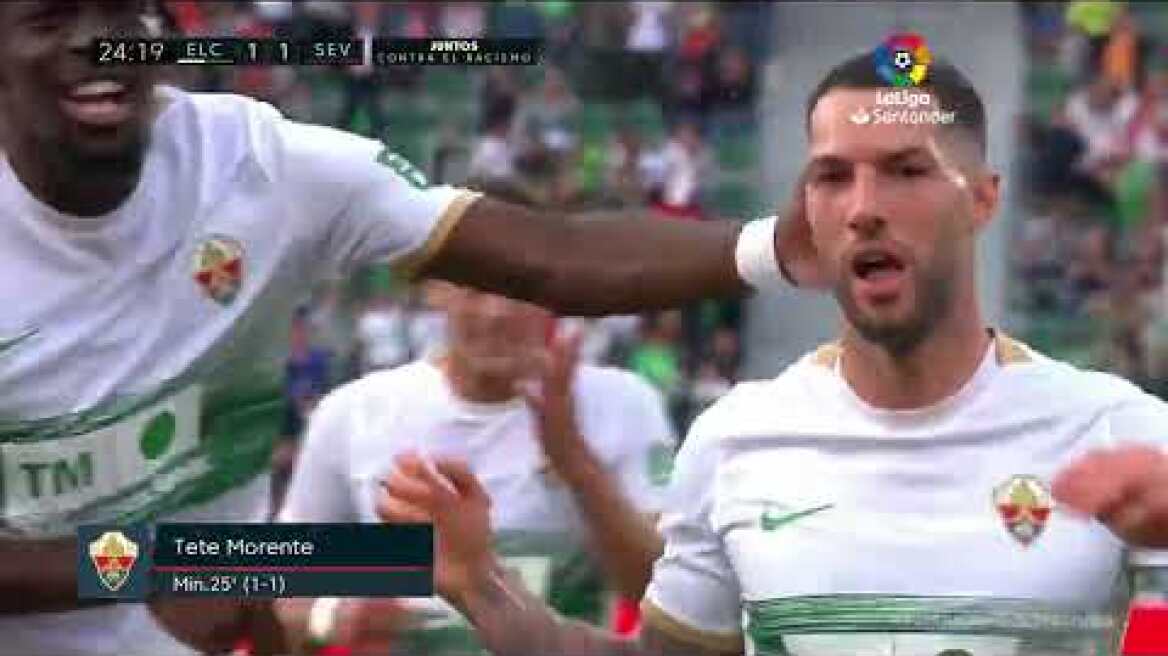 Resumen de Elche CF vs Sevilla FC (1-1)