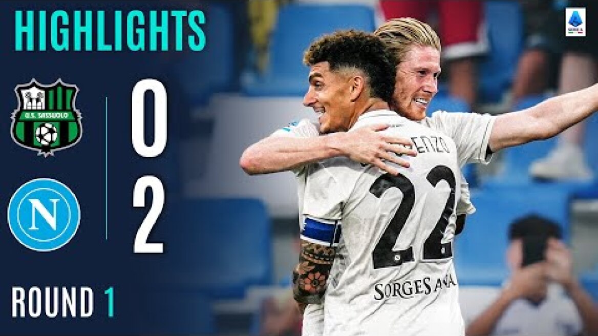 SASSUOLO-NAPOLI 0-2 | HIGHLIGHTS | De Bruyne Scores on His Debut! | Serie A 2025/26